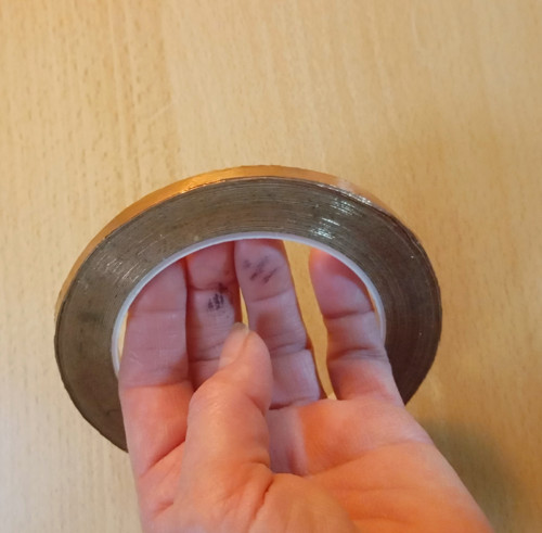 Měděná lepící páska 5 mm / 30 m - rub i líc měď
