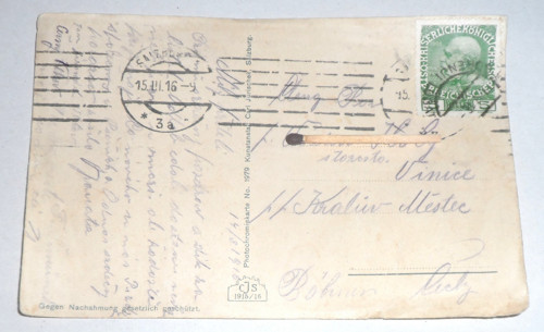 Korespondenční LÍSTEK, dopisnice, 1916