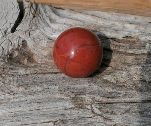 Kulička - jaspis červený 10,2 mm V3494 SLEVA
