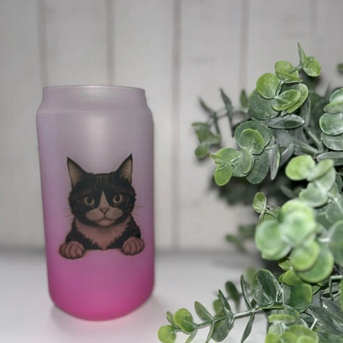 Sklenička - Zvědavost 550 ml - matná purpurová