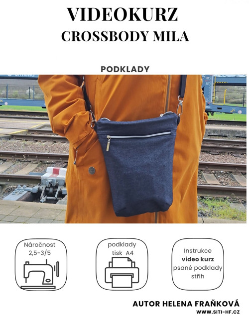 Videokurz šití crossbody kabelky Mila