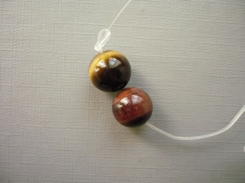 Vrt. korálek - tygří oko multicolor 10 mm, 1 ks