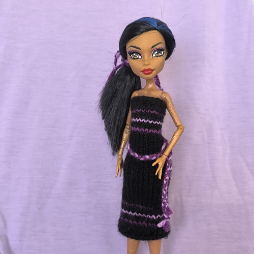 Šaty se vzorem pro panenku Monster High nebo EAH
