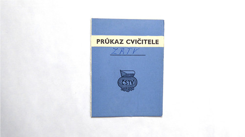 B489_ Průkaz cvičitele ZRTV, 1975, retro