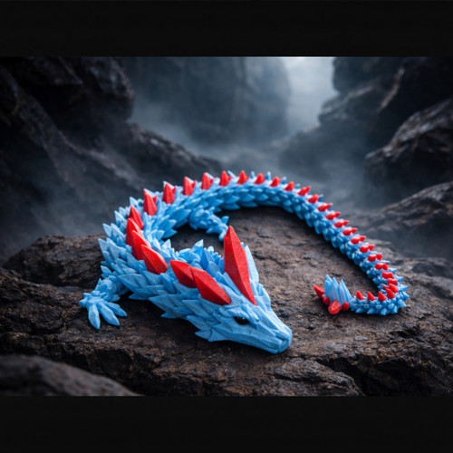 Krystalový flexi drak - 36 cm