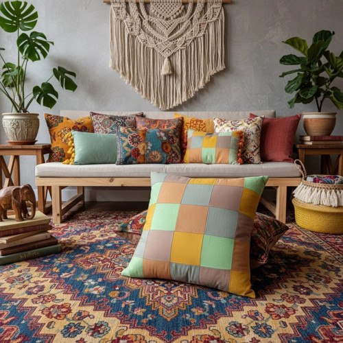 Patchwork polštář 100% bavlna různé rozměry