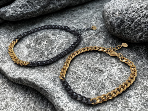 Originální párové náramky BLACK AND GOLD