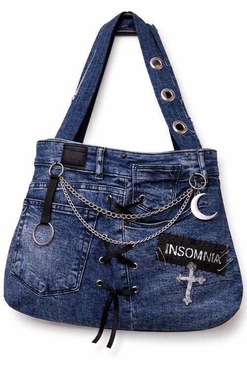 Upcycled Alternative Denim taška Insomnia