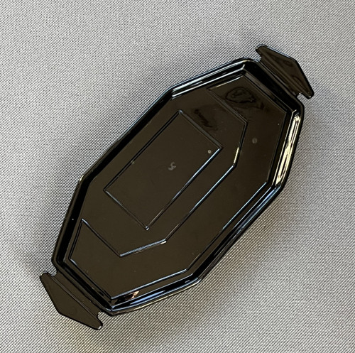 Art Deco Tác 35x15 cm, hyalitové sklo Carl Stolzle