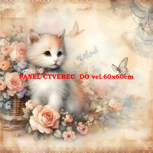 Bavlněný panel 10x10 cm — foto 1