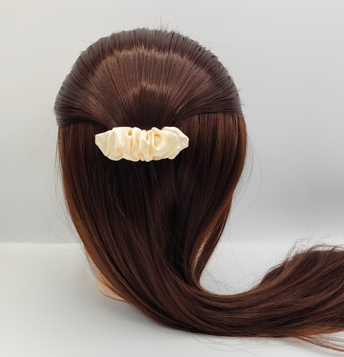 Spona do vlasů scrunchie champagne 8 cm