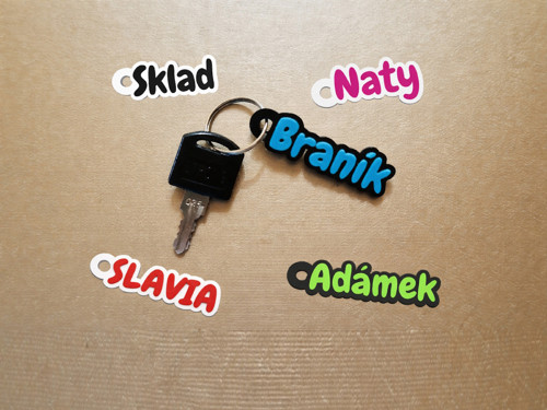 Klíčenka/přívěsek s vlastním textem - 1 ks
