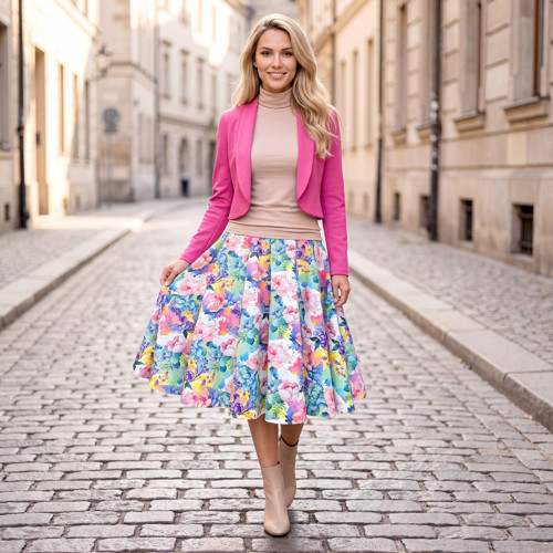 Kolová sukně AMELIA - Krásný den