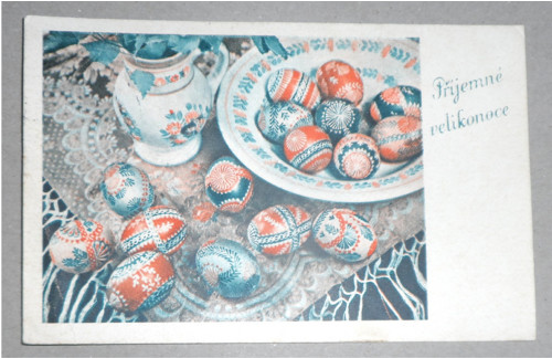 Starožitná POHLEDNICE, Velikonoce 1947