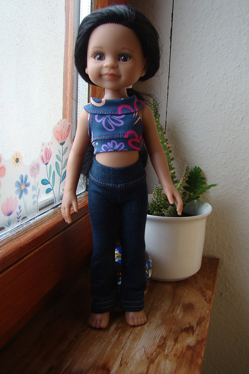 Paola Reina 32 cm - kalhoty do zvonu, tepláčky