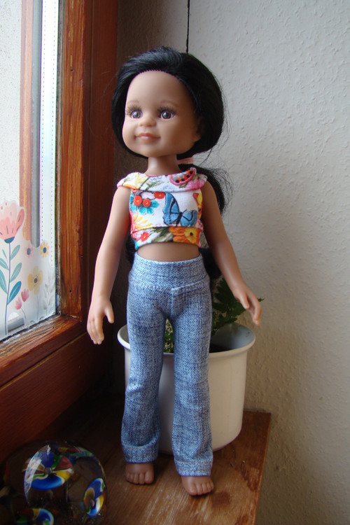 Paola Reina 32 cm - kalhoty do zvonu, tepláčky