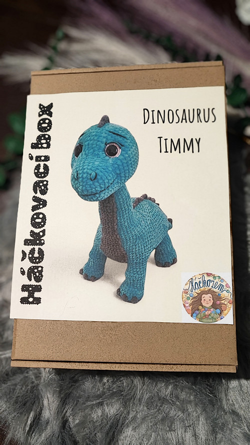 Háčkovací box - dinosaurus Timmy (nefritový)