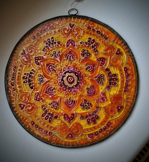 Mandala na skle