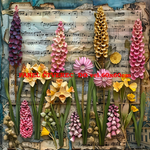 Bavlněný panel 10x10 cm