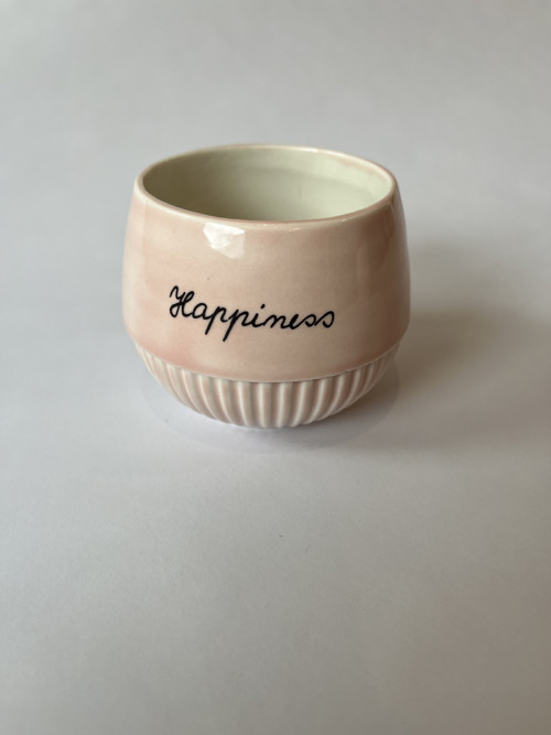 Kalíšek, porcelánový Happiness