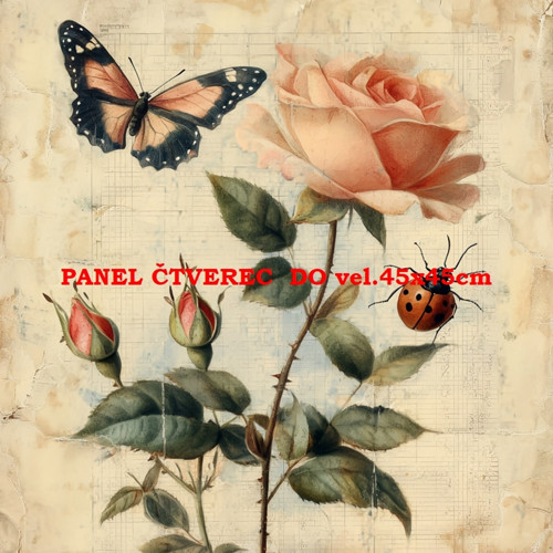 Bavlněný panel 10x10 cm — foto 1