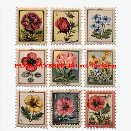 Bavlněný panel 25 x 25cm