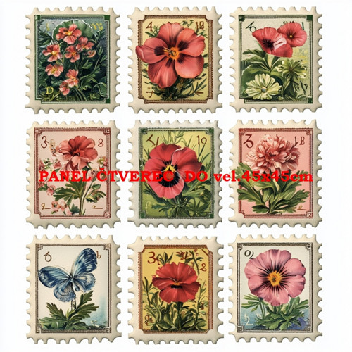 Bavlněný panel 25 x 25cm