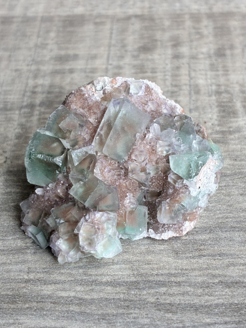 FLUORIT fantomový- zeleno hnědý Hubei 24.20 gr