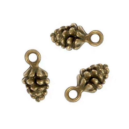Šiška 3D starobronzová 13mm, 2/10ks