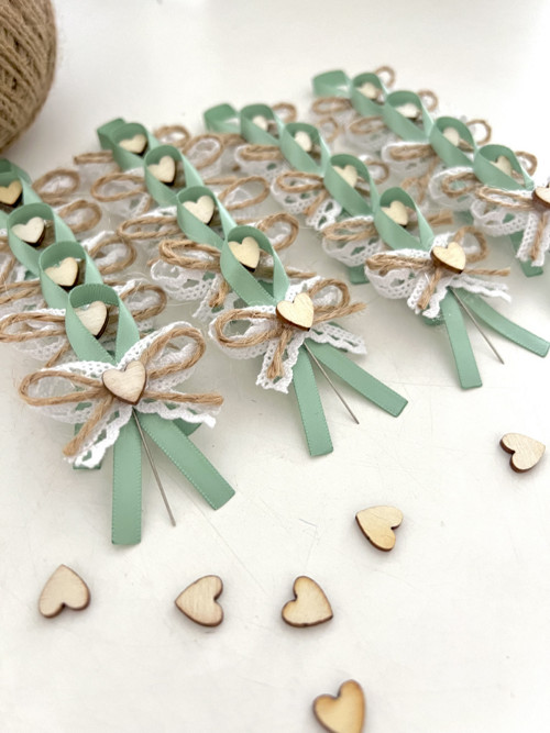 Svatební vývazek Lace&Heart Sage