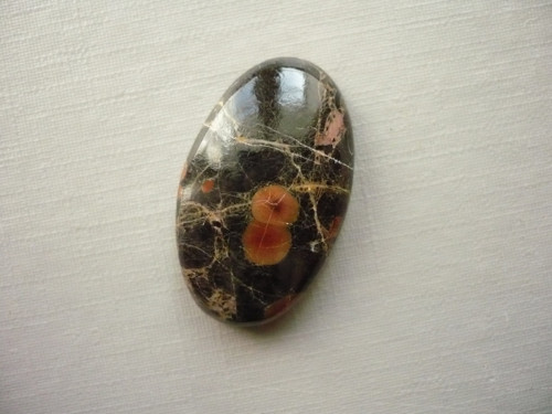 Kabošon - peanut obsidián 28 mm, č.33f