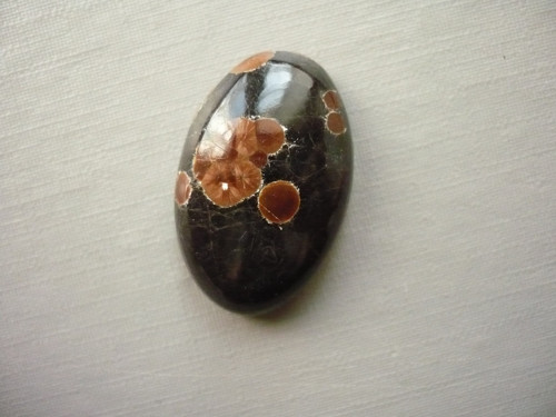 Kabošon - peanut obsidián 26 mm, č.36f