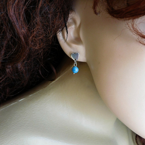 Naušnice -napichovátka, larimar