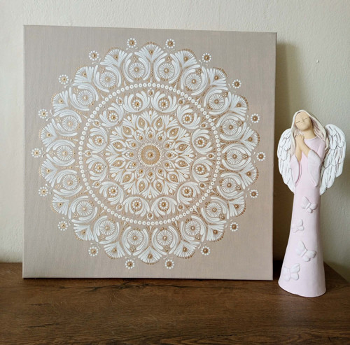 Mandala " Hojnost a prosperita " - 50 x 50 cm