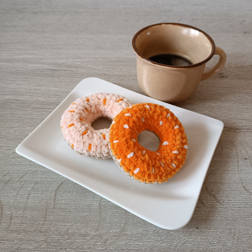 Háčkovaný donut - sada 2 ks