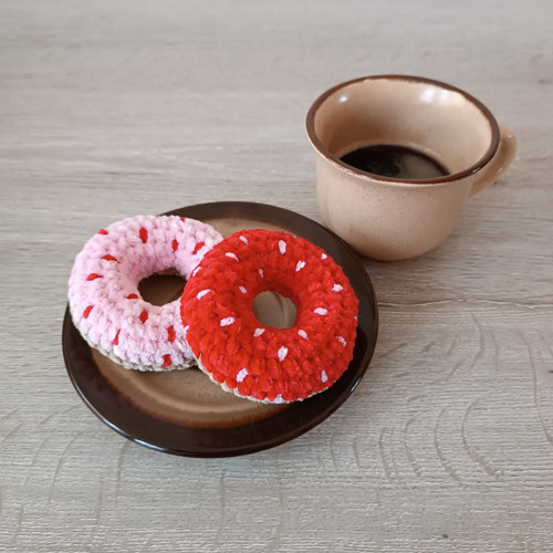 Háčkovaný donut - sada 2 ks