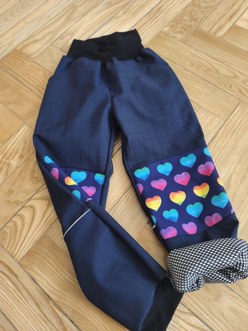 Softshellové kalhoty JARNÍ, úplet v rubu