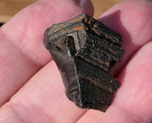 Surový obsidián stříbrný V3632 — foto 1