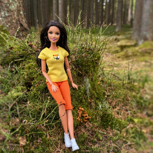 Leginy pro Barbie - oranžové — foto 1