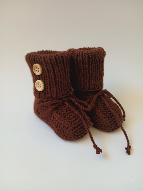 Pletené bačkůrky - 9 cm
