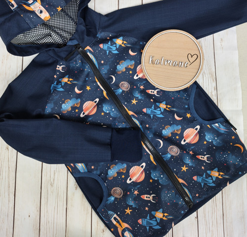 Softshellová letní bunda tm. modrá/vesmír — foto 1