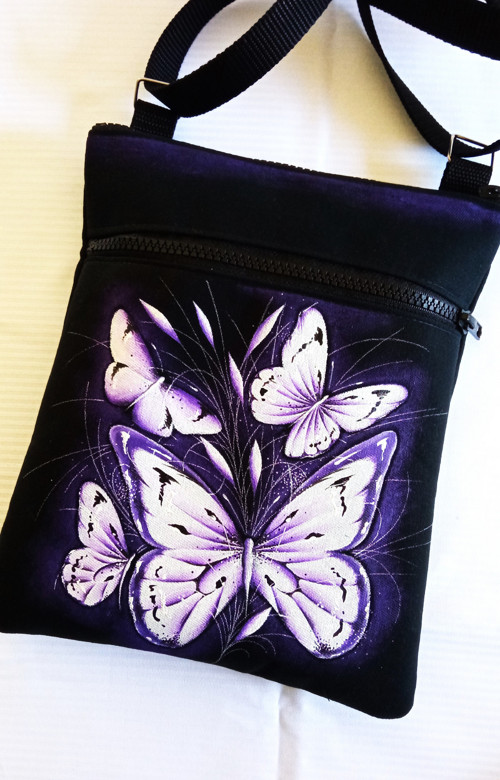 Crossbody s kapsou-FIALKOVÝ MOTÝLCI