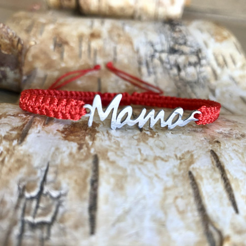 Červený Shamballa Náramek Máma