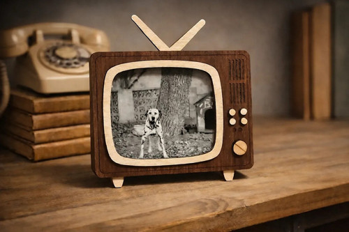 Retro fotorámeček - ořech