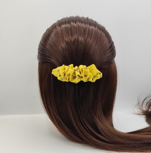 Spona do vlasů scrunchie žlutá