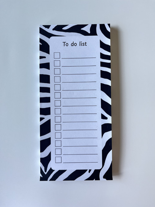 To Do list - zebra