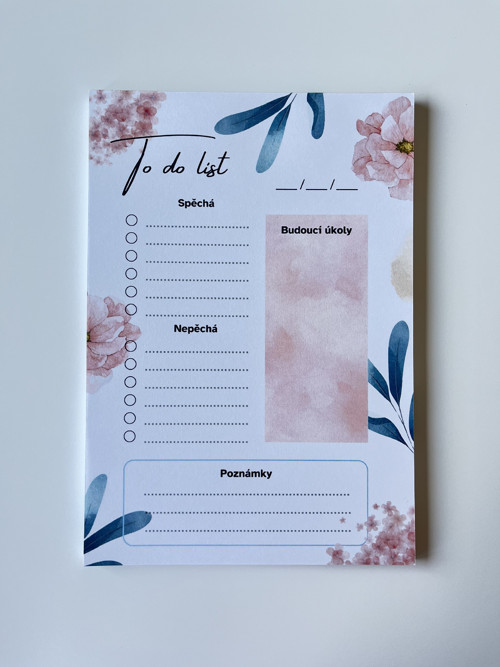 To Do list - květinový