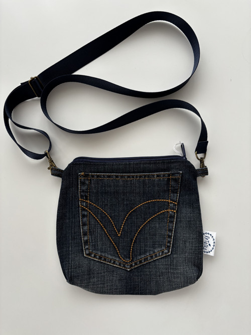Crossbody taštička riflová