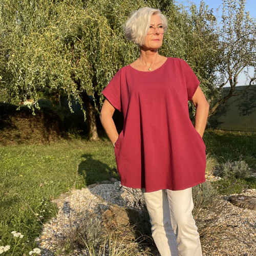Tunika jako víno bavlněná — foto 1