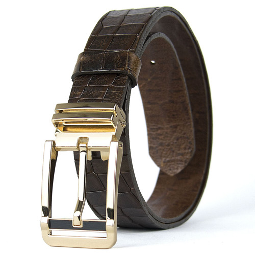 Kožený opasok s dierkami, 3.3cm, IRON VEIL, CROCO
